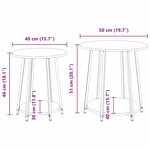 Table d'appoint vidaXL 2 Pièces en chêne fumé  bois d'ingénierie et métal