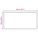 vidaXL Coureur de Tapis MARSA Noir 100 x 200 cm Polyester et PVC