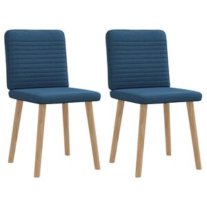 vidaXL Chaises à manger lot de 2 bleu tissu