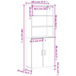 vidaXL Buffet haut Sonoma gris 69 5x34x180 cm Bois d'ingénierie