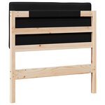 vidaXL Tête de lit capitonnée Marron et Noir 100 cm Pin massif