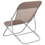 vidaXL Chaises plage pliantes lot de 2 textilène acier enduit poudre