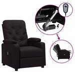 vidaXL Fauteuil inclinable électrique Noir Similicuir