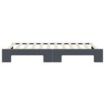 vidaXL Lit de jour avec gigogne sans matelas gris foncé 100x200 cm