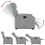 vidaXL Fauteuil inclinable électrique gris clair tissu