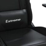 vidaXL Chaise de jeu Noir Similicuir