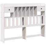 vidaXL Lit bibliothèque sans matelas blanc 150x200 cm bois pin massif