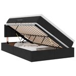 vidaXL Lit de rangement LED avec matelas Noir 120 x 190 cm Velours