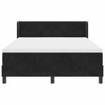 lit box spring vidaXL avec matelas Noir 140x200 cm Velours