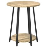 vidaXL Ensemble de tables d'appoint 2 Pièces Chêne Sonoma et noir