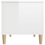 vidaXL Table basse Blanc brillant 90x44 5x45 cm Bois d'ingénierie