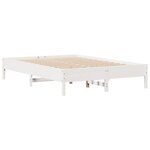 vidaXL Lit bibliothèque sans matelas blanc 150x200 cm bois pin massif