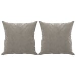 vidaXL Canapé 2 places oreillers et coussins Gris clair 120 cm Velours
