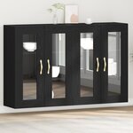vidaXL Armoires murales 2 Pièces en chêne noir  69 5 x 34 x 90 cm  en bois reconstitué