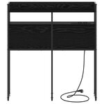 vidaXL Tête de lit avec étagère Chêne noir 100 cm Bois d'ingénierie