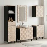 vidaXL Ensembles de salle de bain 5 Pièces Finition Lavage Blanc