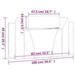 vidaXL Coussin de tête de lit marron 100 cm similicuir