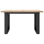 vidaXL Table basse cadre en O 70x70x40 cm bois de pin massif et acier