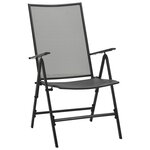 vidaXL Ensemble de chaises de jardin inclinables 7 Pièces anthracite