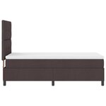 vidaXL Lit à Sommier avec Matelas & LED Marron Foncé 90x200 cm Tissu