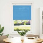 vidaXL Store plissé bleu 80x150 cm largeur du tissu 79 4 cm polyester