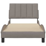 vidaXL Cadre de lit sans matelas Hanko taupe 90x200 cm tissu