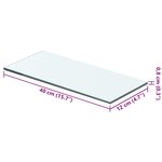 vidaXL Panneau pour étagère Verre transparent 40 x 12 cm
