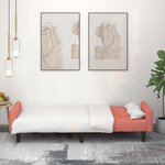 vidaXL Canapé-lit à 2 places rose velours