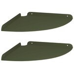 vidaXL Étagère Flottante d'Angle 2 pc Vert olive 30 x 30 x 2 cm