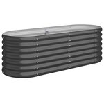 vidaXL Lit surélevé de jardin Acier enduit de poudre Anthracite