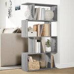 vidaXL Étagère séparatrice de pièce 4 niveaux sonoma gris 70x24x129 cm