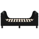 vidaXL Cadre de lit pour tout-petit avec tête de lit Noir 70 x 140 cm