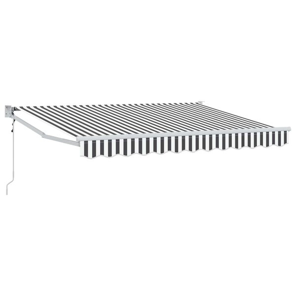 vidaXL Auvent rétractable Anthracite et blanc 2 5 x 2 m