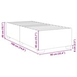 vidaXL Cadre de lit Gris 90x190 cm Similicuir