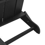 vidaXL Chaise Adirondack pliante Noire 74 5x80 5x90 cm HDPE