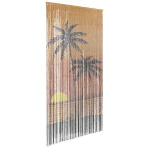 VidaXL Rideau anti-insectes imprimé palmier 90x220 cm bambou