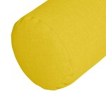 vidaXL Coussins d'accent 2 Pièces Jaune clair Ø 25 x 70 cm tissu