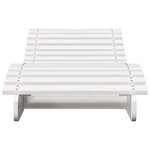 vidaXL Chaises longues lot de 2 blanc 205x60x31 5cm bois massif de pin