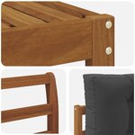 vidaXL Ensemble de canapés d'extérieur 6 pc Naturel et Anthracite