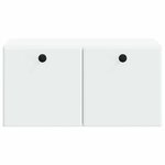 vidaXL Meuble TV mural 59 5 x 41 x 30 cm Blanc Bois d'ingénierie