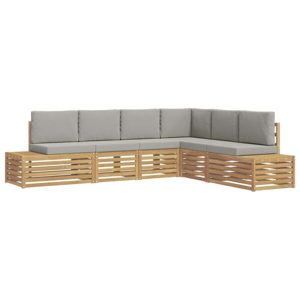 vidaXL 6 pc Ensemble de canapés d'extérieur Blanc
