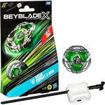 Beyblade X  Starter Pack avec toupie de compétition Helm Knight 3-80N et lanceur