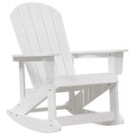 vidaXL Chaise Adirondack à bascule Blanc 73.5 x 92 x 90 cm HDPE