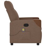vidaXL Fauteuil de massage inclinable Marron Tissu