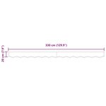 vidaXL Bande de auvent Blanc 3.3 x 0.2 m Toile
