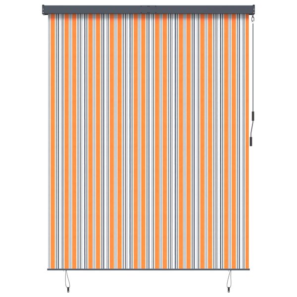 vidaXL Store enrouleur Jaune et Bleu 200 x 250 cm Tissu et Aluminium