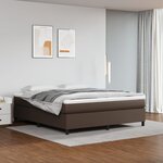 vidaXL Cadre de lit Marron 160x200 cm Similicuir