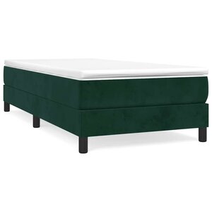 vidaXL Sommier à lattes de lit et matelas Vert foncé 120x200cm Velours