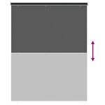 vidaXL Store roulant extérieur protection UV Noir 100 x 230 cm (L x H)