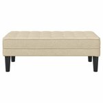 vidaXL banc Crème 113 x 57 x 39 cm tissu